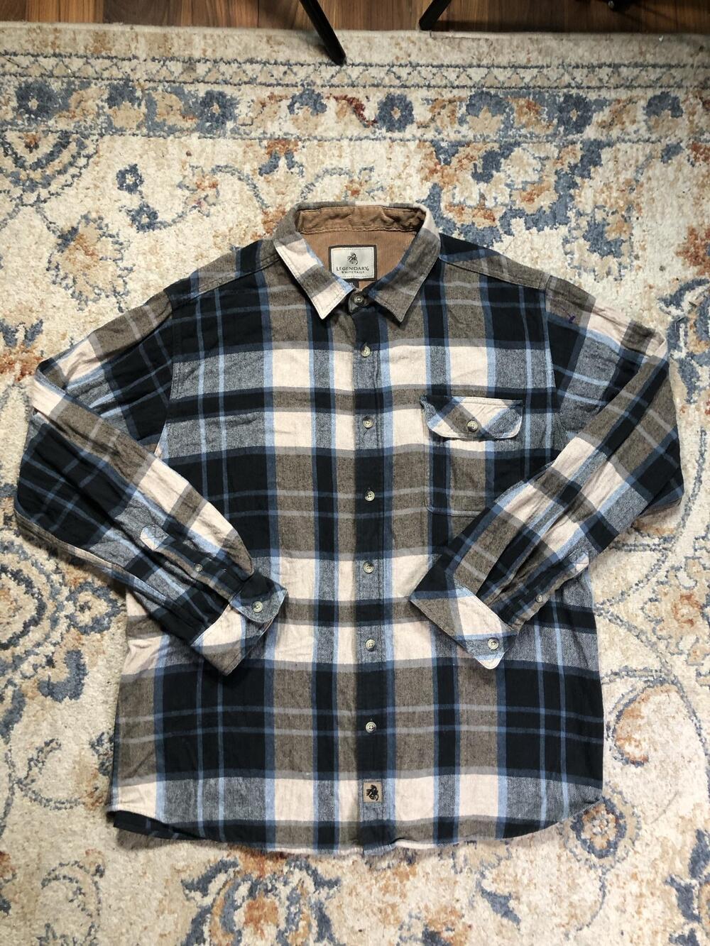 Legendary Whitetails Shirt Mens XL Plaid Flannel Long Sleeve Button Up Casual